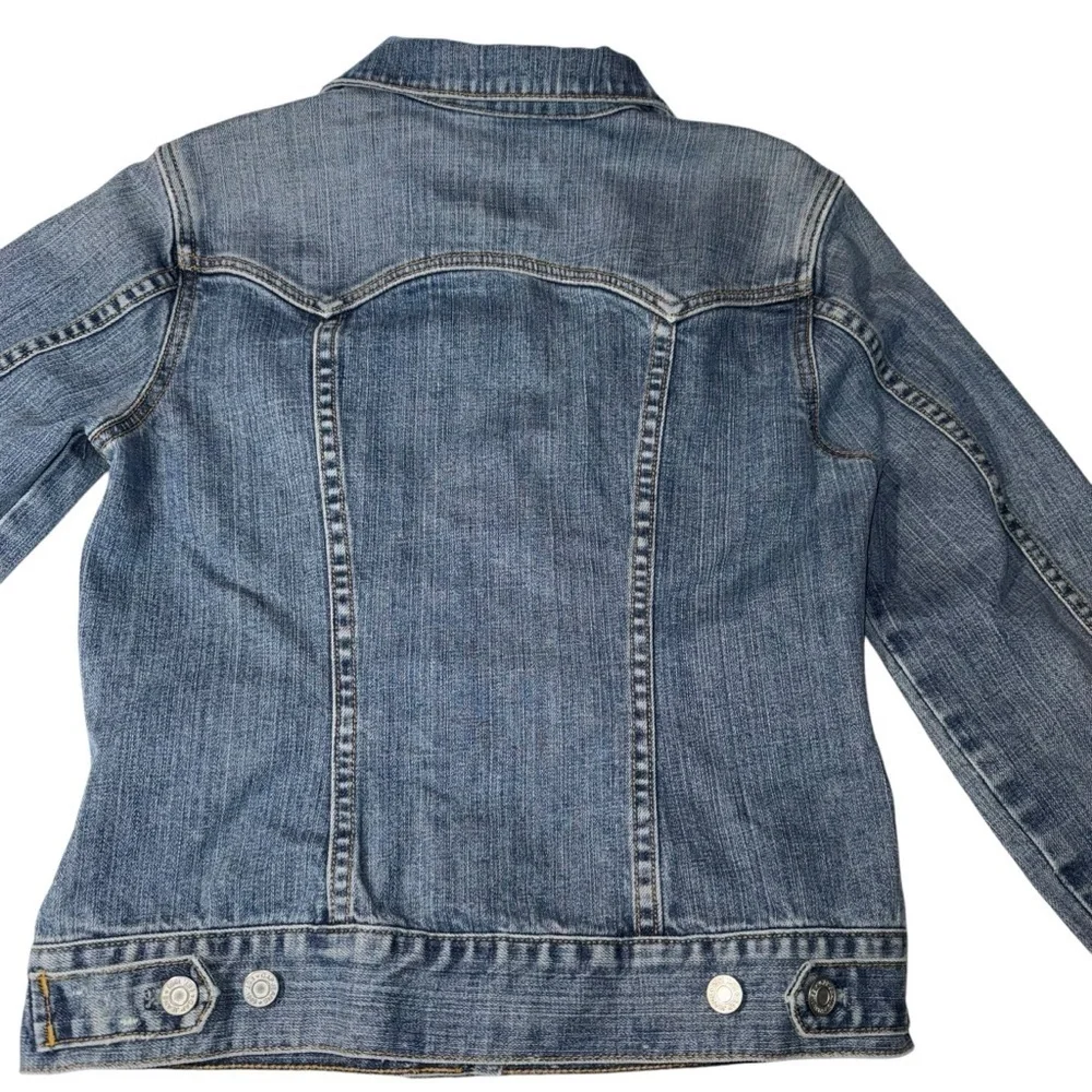 GAP Kids Small Faded Denim Trucker Jean Jacket 2000’s - Picture 2 of 6